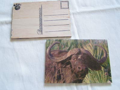 Carte postale en bois "Vierge Ã  dÃ©corer".