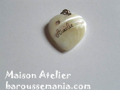 Custom pearl jewelry heart 2cm