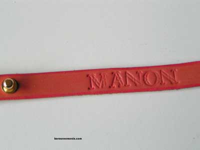 Bracelet ROUGE cuir MANON