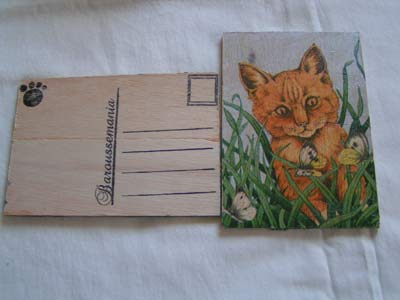 Carte postale chat herbe CP07