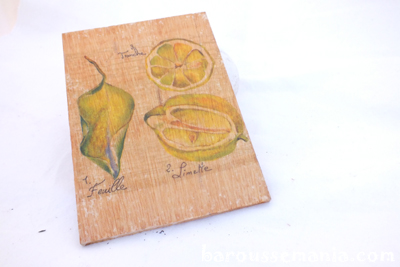 Carte postale en bois citron CP06