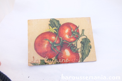 Carte postale en bois tomate cuisineCP27