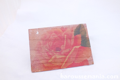 Carte postale en bois carte postale rose CP28