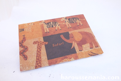 Carte postale en bois Safari afrique CP64