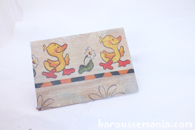 Carte postale en bois trois canard CP63
