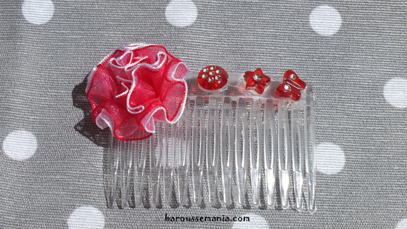 White red hair comb vintage year 50