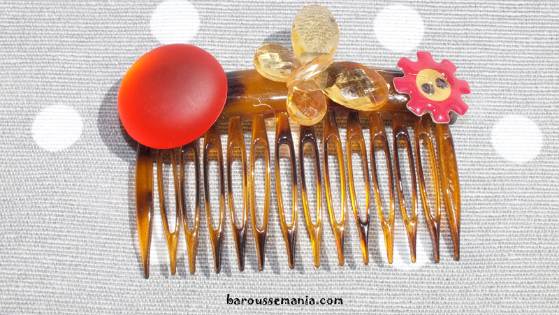 Orange hair comb vintage rock and roll