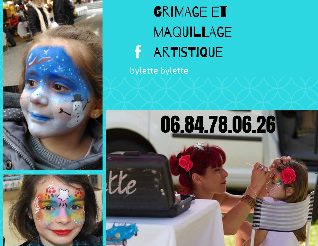 Maquillage  enfants artistique carnaval  tarif heure 1h