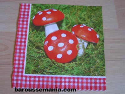 Serviette en papier  champignon rouge 77